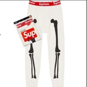 Supreme skeleton thermal boxer/pants☠️